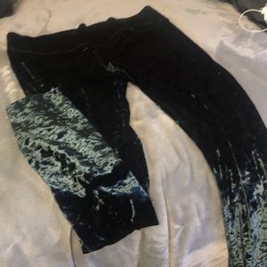PINK BRAND black velvet leggings